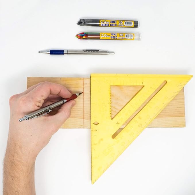 June Gold 36 Orange (Carrot #102) Colored 2.0 mm Lead Refills, Bold Thickness for Heavy Use, Break Resistant with a Convenient Dispenser