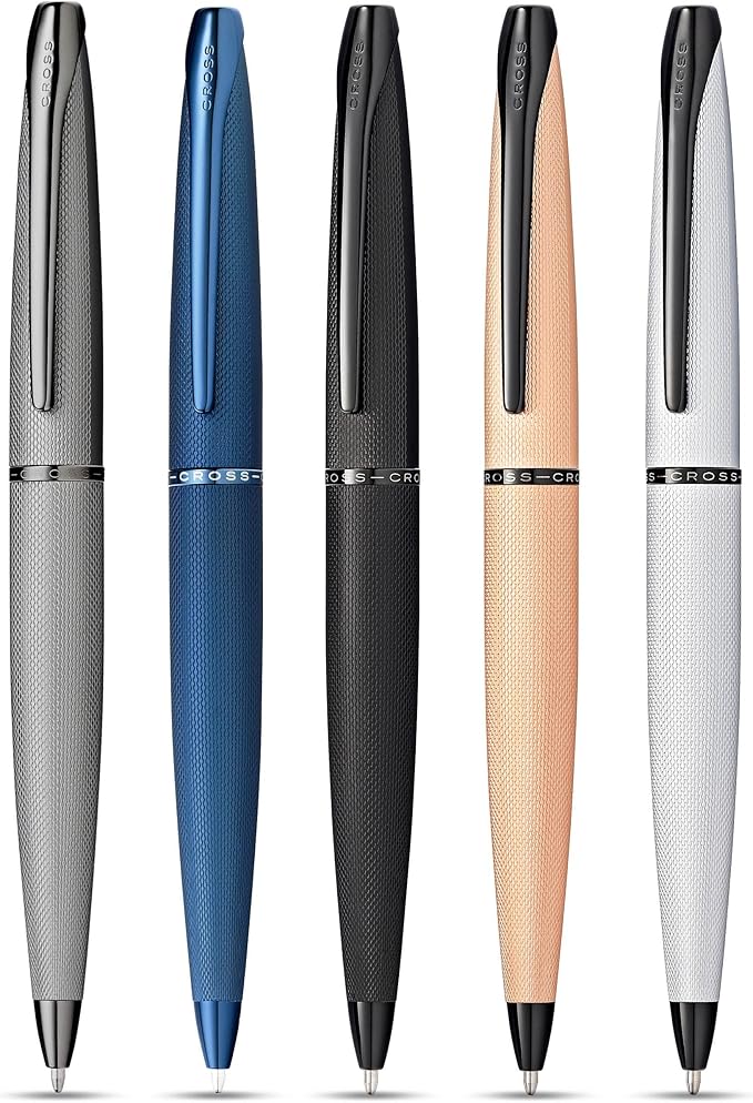 Cross ATX Refillable Ballpoint Pen Presented in a Luxury Gift Box - Medium Point, Black Ink, Sandblasted Black