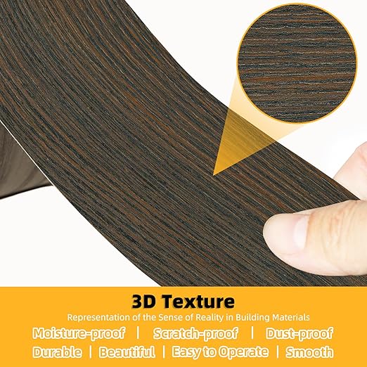 GSCIT Club Brown Walnut Wallpaper, 24 inch X 25ft Self Adhesive Wood Grain Repair Tape Patch for Tables, Chairs, Baseboards, Doors, Windows, Floors, Handicraft DIY.