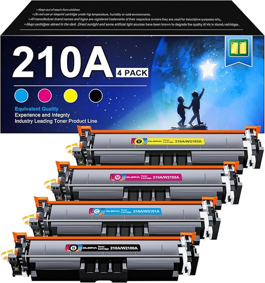 210A 210X Toner Cartridges 4 Pack | Replacement for HP 210A 210X Compatible with HP Color Laserje Pro MFP 4301fdw Wireless Printer MFP Pro 4301fdn 4201dw 4201dn,Color Pro MFP 4301 4201 Series Printer