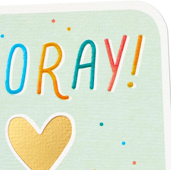 Hallmark Baby Shower Card for New Parents (Hooray) Welcome New Baby, Congratulations, Gender Reveal