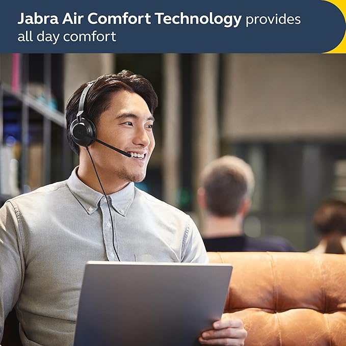 Jabra Evolve2 30 SE Wired Mono Noise-Cancelling Headset - Features 2-Microphone Call Technology and USB-A Cable - MS Teams Certified, Works with All Other Platforms - Black