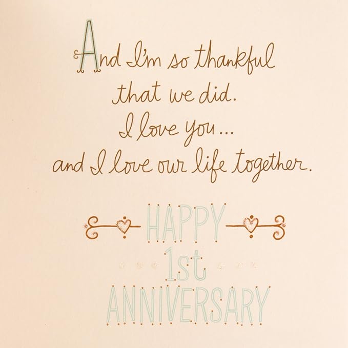 Hallmark 1st Anniversary Card (Chance on What Could Be)