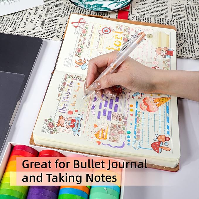 8 Color Retractable Gel Pens Colorful Glitter Gel Pen Set Japanese Style 0.7mm Aesthetic Colored Pens for Office School Stationery Supplies (8B)…