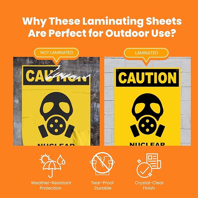 Performore 100 Pack Laminating Sheets, Hold 11 x 17 Inch, 3.5 Mil Clear Thermal Laminating Pouches 11.5 x 17.5 Inch Lamination Paper for Laminator, Round Corner