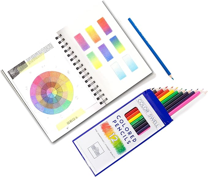 Color Swell Bulk Colored Pencils – 12 Sets, 144 Pre-Sharpened Assorted Vibrant Colors – Ideal for Kids, Teachers, and Classroom Supplies