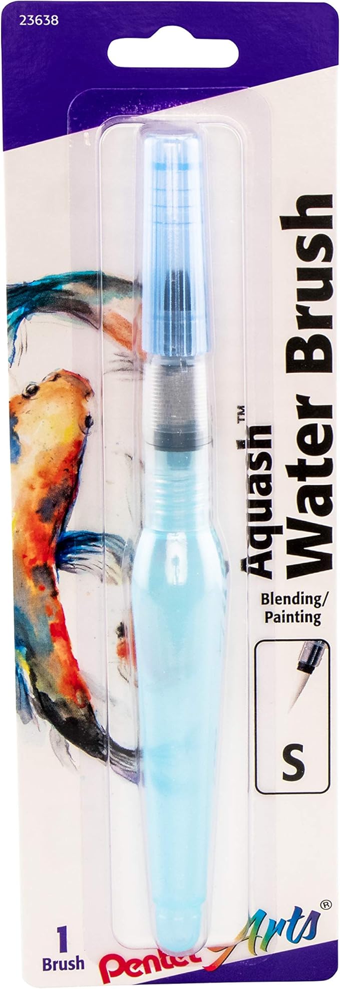 Pentel Arts Aquash Water Brush, Small Brush, Fine Point Tip, 1 Pack (FRHFBP)
