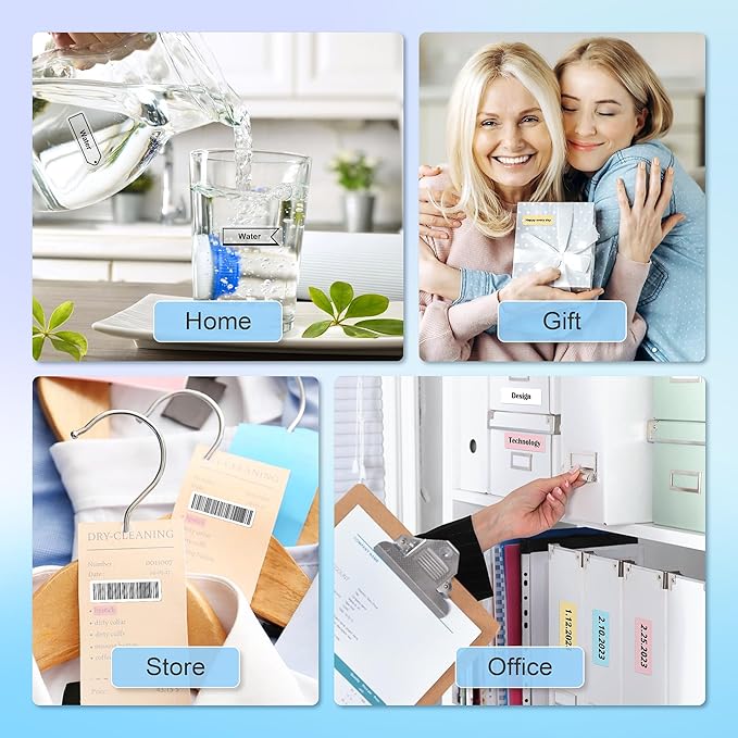 POLONO Genuine P31S Label Maker Tape, Adapted Label Print Paper, 14x40mm(0.55"x1.57"), Label Maker Tape Refill for Home/Office, Compatible with P31S Label Maker, 540 Labels/3 Roll, White