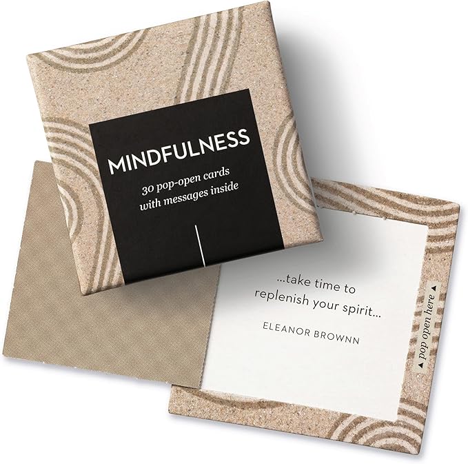 Compendium ThoughtFulls Pop-Open Cards — 4-Pack of Grateful, Live with Intention, Mindfulness, Carpe Diem – 120 Pop-Open Cards, Each with a Different Message Inside