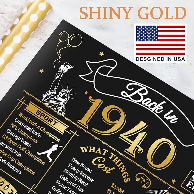 85th Birthday Card for Men Women, Funny 3D Pop Up 85th Birthday Gifts for Grandma Mom Dad, Back In 1940 Happy 85 Year Old Birthday Decorations Cards for Her Him