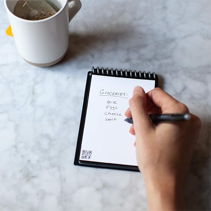 Rocketbook Smart Reusable Notebook, Mini Spiral Notebook, Midnight Blue, (3.5" x 5.5")