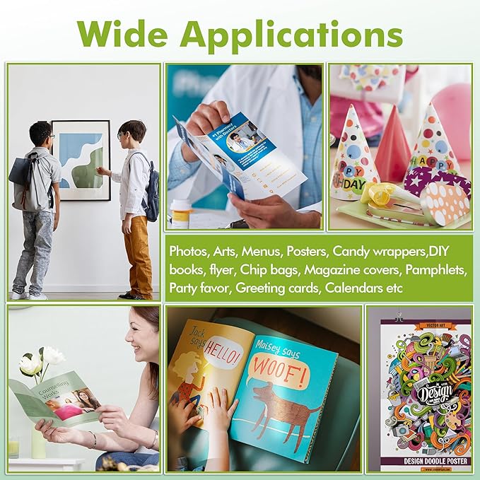 Koala Double Side Thin Glossy Photo Paper 11x17 Inches 120gsm 100 Sheets Compatible with Inkjet Printer and Dye Ink 32LB