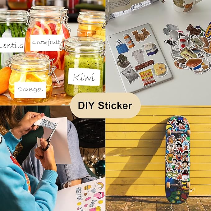BESTEASY Sticker Paper 8.5" x 11" Full Sheet Label Stickers for Laser & Inkjet Printers, Self-Adhesive Paper Shipping Labels (2000 Sheets,2000 Labels)