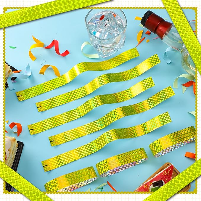 Epakh 600 Pcs Paper Wristbands Neon Wrist Bands Waterproof Handbands for Events Lightweight Concert Wristbands Neon Colored Adhesive Wrist Band for Party