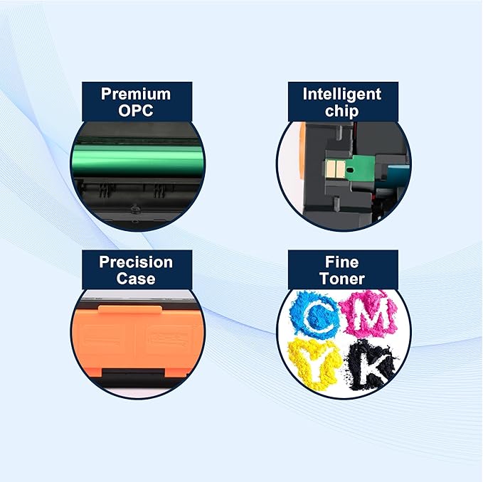 OFFICE-COLOR Replacement for HP 126A Toner Cartridges Set Works with HP Laserjet Pro 100 Color MFP M175nw,CP1025nw,cp1025,M275 Printer Toner (Black,Cyan,Magenta,Yellow 4-Pack )