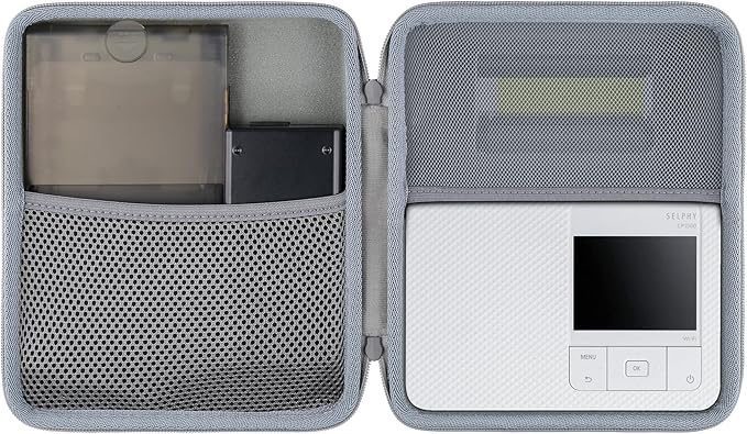 Aenllosi Hard Case for Canon Selphy CP1500 CP1300 CP1200 4x6 Photo Printer,Storage for Charger,Color ink and Paper Accessories(Grey,Case Only)
