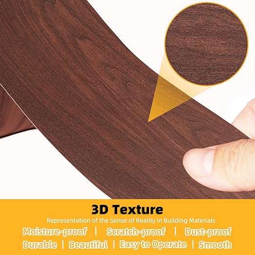GSCIT Club Wood Grain Repair Tape, 2.4 inch X 50ft Self Adhesive Cherry Grain Repair Patch for Tables, Chairs, Baseboards, Doors, Windows, Floors, Handicraft DIY.