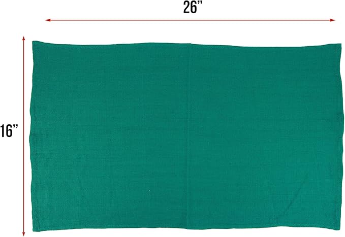 Arkwright Surgical Huck Towels - (Pack of 12) Lint Free & Highly Absorbent Pre-Treated Cotton Cleaning Cloths, Perfect for Medical, Auto Detailing, Window Glass, and Shop, 16 x 26 in, Hunter Green