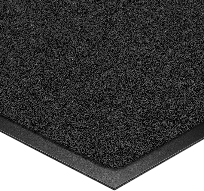 Kuyal Door Mat, 3'x10' Indoor Outdoor Entrance Mat to Trap Dirt and Moisture, Non Slip Waterproof Outdoor Mats, Commercial Floor Inside Outside Entrance, Heavy Duty Durable Welcome Mats, Black