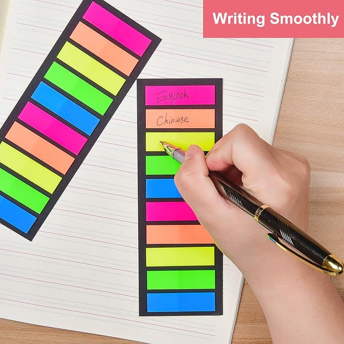 2000 Pieces Sticky Tabs, Colored Sticky Note Index Tabs, Page Markers Flags for Book Markers, Book Annotation Tabs