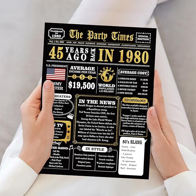 Funny 45th Birthday Gift for Women Men,Happy Birthday Card for 45 Year Old Husband Wife, Best 45th Birthday Decorations for Mom Dad, 45 Bday Gifts for Him Her