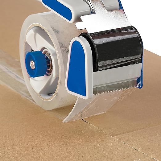 Mr. Pen - 2-Inch Tape Dispenser Gun, 2 Pack with 2 Rolls, Blue Heavy Duty Tape Gun for Packing Boxes, Moving