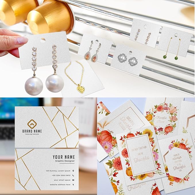 24 Sheets Silver Shimmer Cardstock 8.5 x 11 Metallic Paper, Goefun 80lb Card Stock Printer Paper for Invitations, Crafts, DIY Cards，Graduations