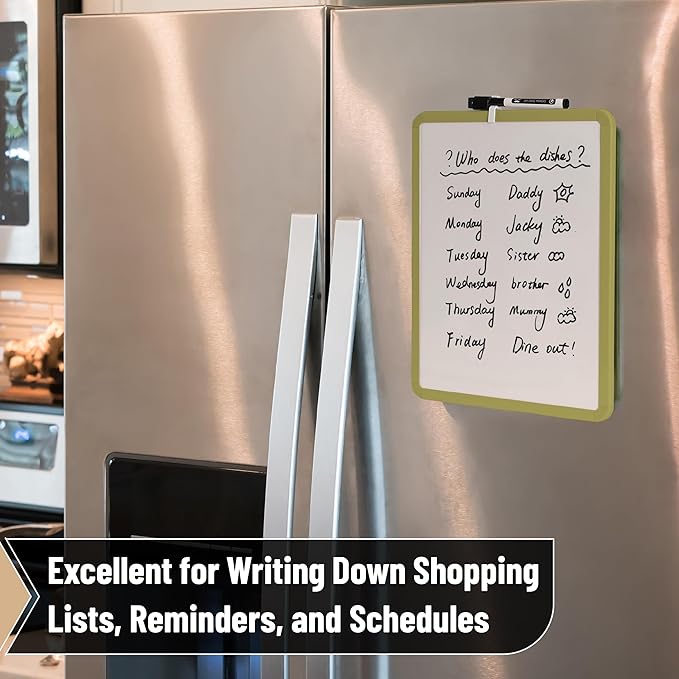 Mr. Pen- Dry Erase Board, 14” x 11” with a Black Dry Erase Marker, Olive Green Frame, Small White Board, White Board for Kids, White Board for Students, Small Dry Erase Board, Mini White Board