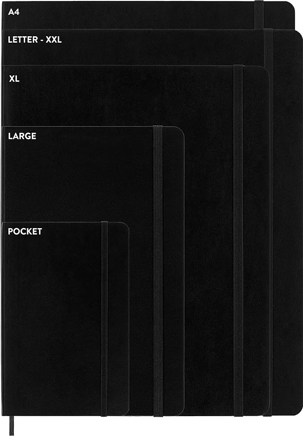 Moleskine Classic Expanded Notebook, Soft Cover, Large (5" x 8.25") Dotted, Black, 400 Pages