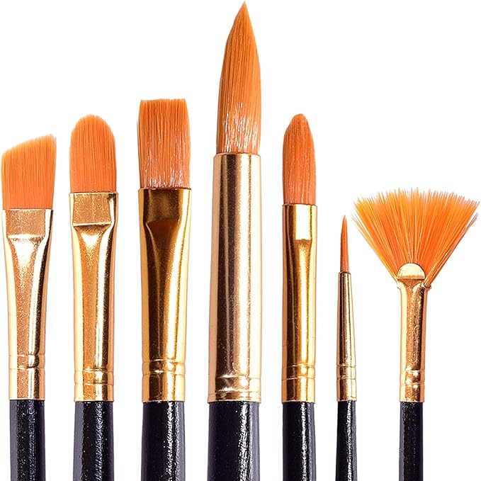 Paint Brush Set for Acrylic Painting Artist Watercolor Brush Professional Oil Painting Brushes Small Craft, Face Paint Brushes Black Handle