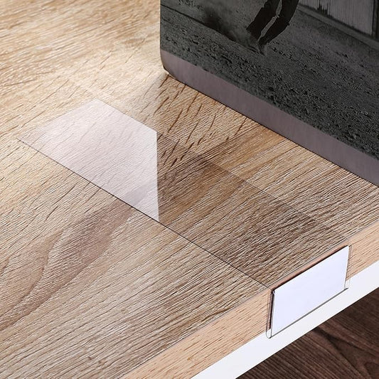 Containlol 15 Pieces Moveable Shelf Label Holders Clear Transparent Shelves Tags Index Card Pockets Library Markers Label Display Holder for Classroom Office Book(6.5 x 2 x 1 Inch)