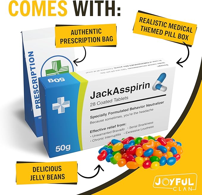 Funny Prank Pill Box with Sweets Gag Gifts for Men Funny Valentines Gifts for Him Xmas Secret Santa Christmas Stocking Filler for Women- Novelty Joke Birthday Gifts for Boyfriend Dad