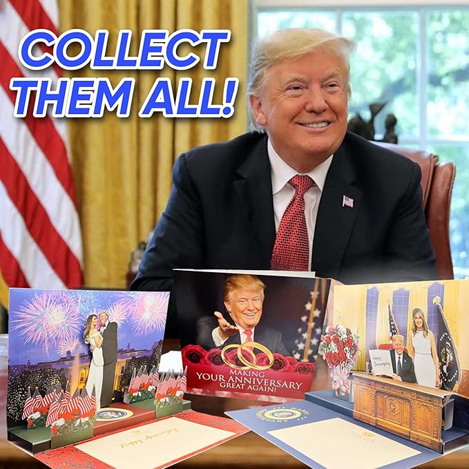 OUR FRIENDLY FOREST Talking Trump Anniversary Card - Authentic Voice Recording - Personal Anniversary Message from Presidential Collection - Includes Envelope