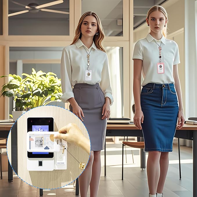 9 in 3 Sets Highland Cow Retractable Lanyard with ID Holder Breakaway Lanyard for Badge Reel Lanyard School Silicone Beaded Lanyard Cute