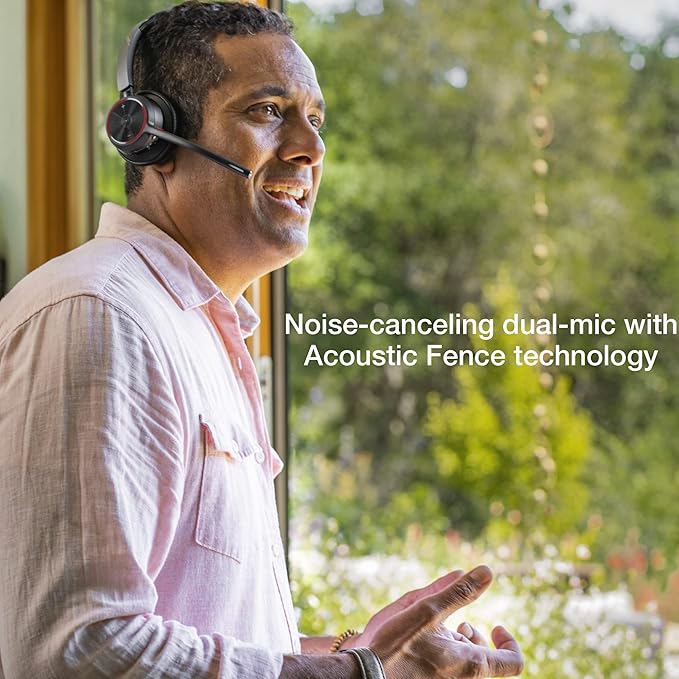 Poly Voyager 4320 UC Wireless Bluetooth Duo Headset (USB-A) Teams Version with Charge Stand - Global Teck Bundle with Microfiber Cloth - Deskphone, PC/Mac, Works with Zoom, RingCentral, 8x8, Vonage