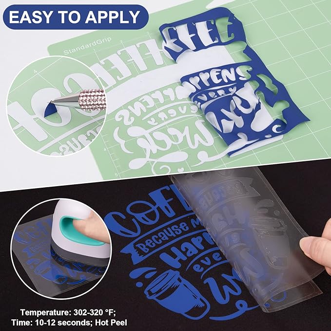 VINYL FROG Heat Transfer Vinyl Roll HTV Vinyl - 12"x12ft Royal Blue Iron on Vinyl for T-Shirts, Heat Press Vinyl for DIY Craft Designs (Royal Blue)