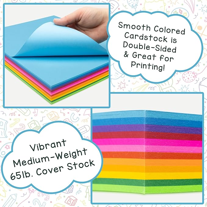 Hygloss Dark Blue Bright Colored Cardstock - 8.5x11-Inch, 90 Sheets, 65 lb/ 176 gsm, Fade-Resistant, Acid-Free Color Card Stock Paper