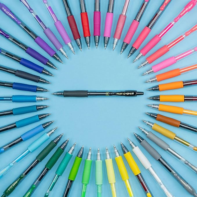 Pilot G2 Premium Gel Pens, Gel Roller Pens, Fine Point 0.7 mm Assorted Colors 8