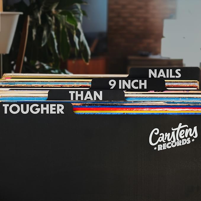 Carstens Heavy Duty Vinyl Record Organizers A-Z | 12" Dividers with Tabs | Pack Of 26 Black | Made In USA