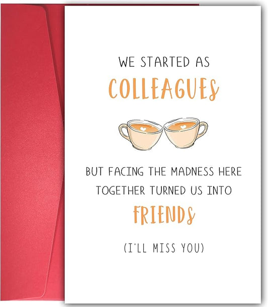 Coworker Leaving Card - Heartfelt & Funny Farewell Cards for Colleagues, Bosses & Friends