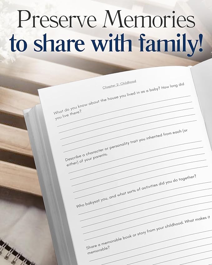 Stepdad's Life Story Journal (Hardcover): A Meaningful Keepsake for Stepdad to Share His Journey & Memories, Book Includes 250+ Prompt Questions, Sentimental Gift for Father's Day, Birthday, Christmas
