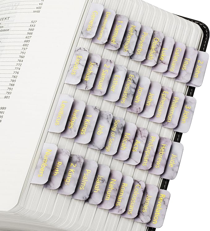 Mr. Pen- Bible Tabs, 75 Tabs, Marble Design, Gold Foil Lettering, Laminated Bible Tabs for Women and Men, Bible Tabs for Study Bible Index Tabs, Bible Book Tabs, Bible Labels Tabs