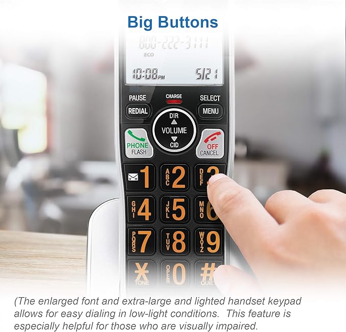 AT&T BL102-5 DECT 6.0 5-Handset Cordless Phone for Home with Answering Machine, Call Blocking, Caller ID Announcer, Audio Assist, Intercom, and Unsurpassed Range, Silver/Black