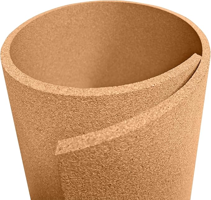 Manton Cork Premium Cork Roll - 4' x 6' x 3/8", 100% Natural Facing Grade Material for Bulletin Boards, Decorative Photo and Message Push Pin Displays - Perfect for Home, School, and Office