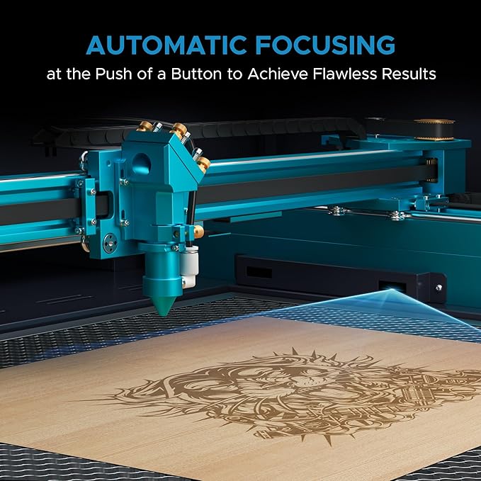 OMTech Pronto 130W CO2 Laser Engraver with Water Chiller | 51" × 35" Laser Cutting Machine with Autofocus | 2-Way Pass, Air Assist, Red Dot Pointer | Ideal for Wood, Glass, Acrylic, and More