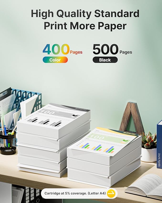 923 Ink Cartridges for HP Printers Replacement for HP Ink 923 923XL 923e Use with OfficeJet Pro 8135e 8130e 8139e 8138e 8122e 8120 8124e 8125e 8130 8132e 8134e Printer (Black Cyan Magenta Yellow)