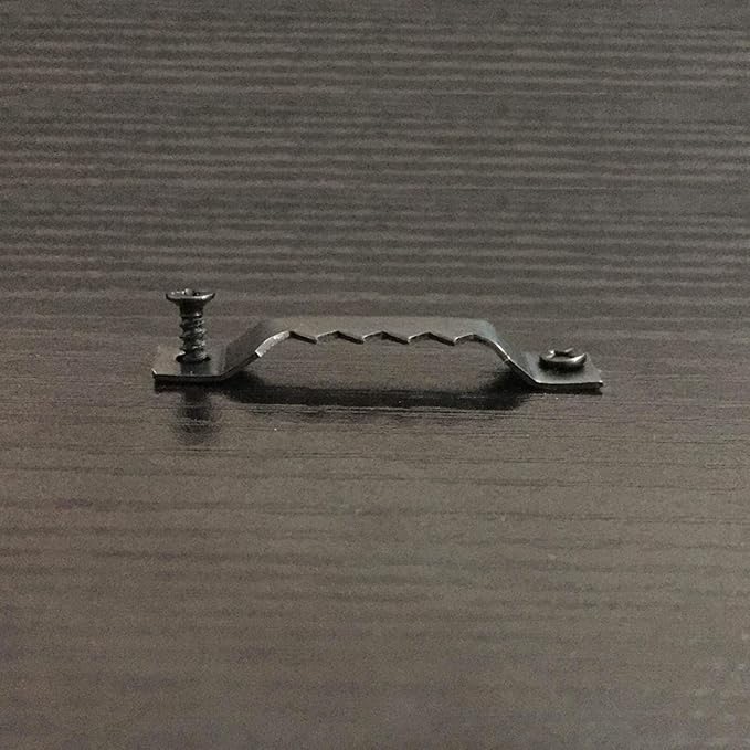 50 Pack Small Sawtooth Picture Hangers - Steel Picture Hanging Solutions with Screws, for Hanging Clock Paintings Artwork Frame Hooks (Black)