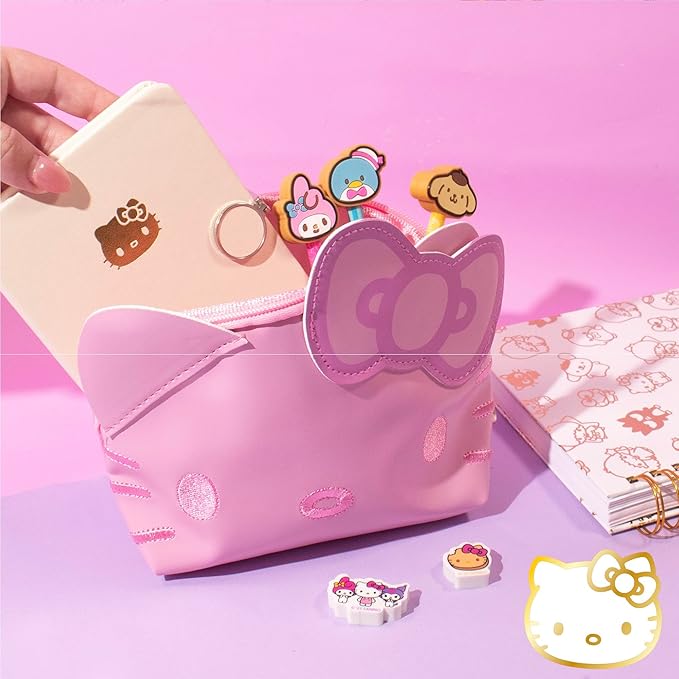 Hello Kitty Magnetic Journal, 100-Sheet Hello Kitty Notebook with Magnetic Closure, Cute School Supplies, Cute Stationery, Hello Kitty School Supplies, Kawaii Stationery, Hello Kitty Desk Accessories