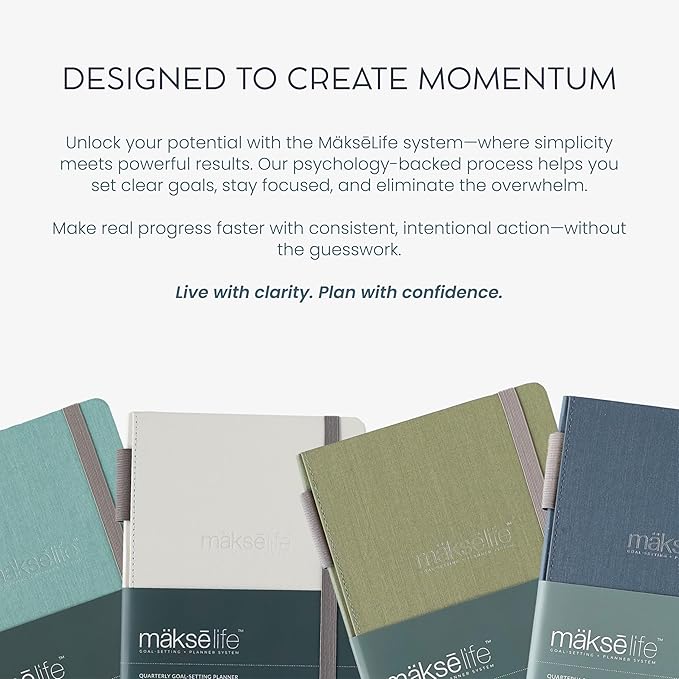Quarterly Undated Planner - Goal Setting And Weekly Planner, Productivity Tools, Time-Management, Habit Tracker, Green