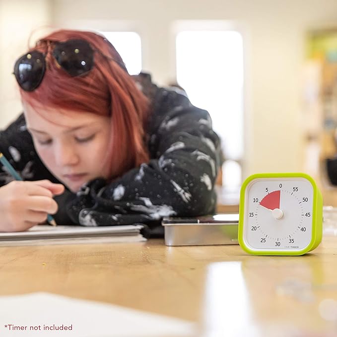 TIME TIMER Soft Silicone Removable Cover - Compatible with MOD Visual Timer - for Classroom Learning, Elementary Teachers Desk Clock, Homeschool Study Tool and Office Meetings (Lime Green)